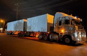 Shipping Containers being transported in Australia