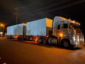 Shipping Containers being transported in Australia